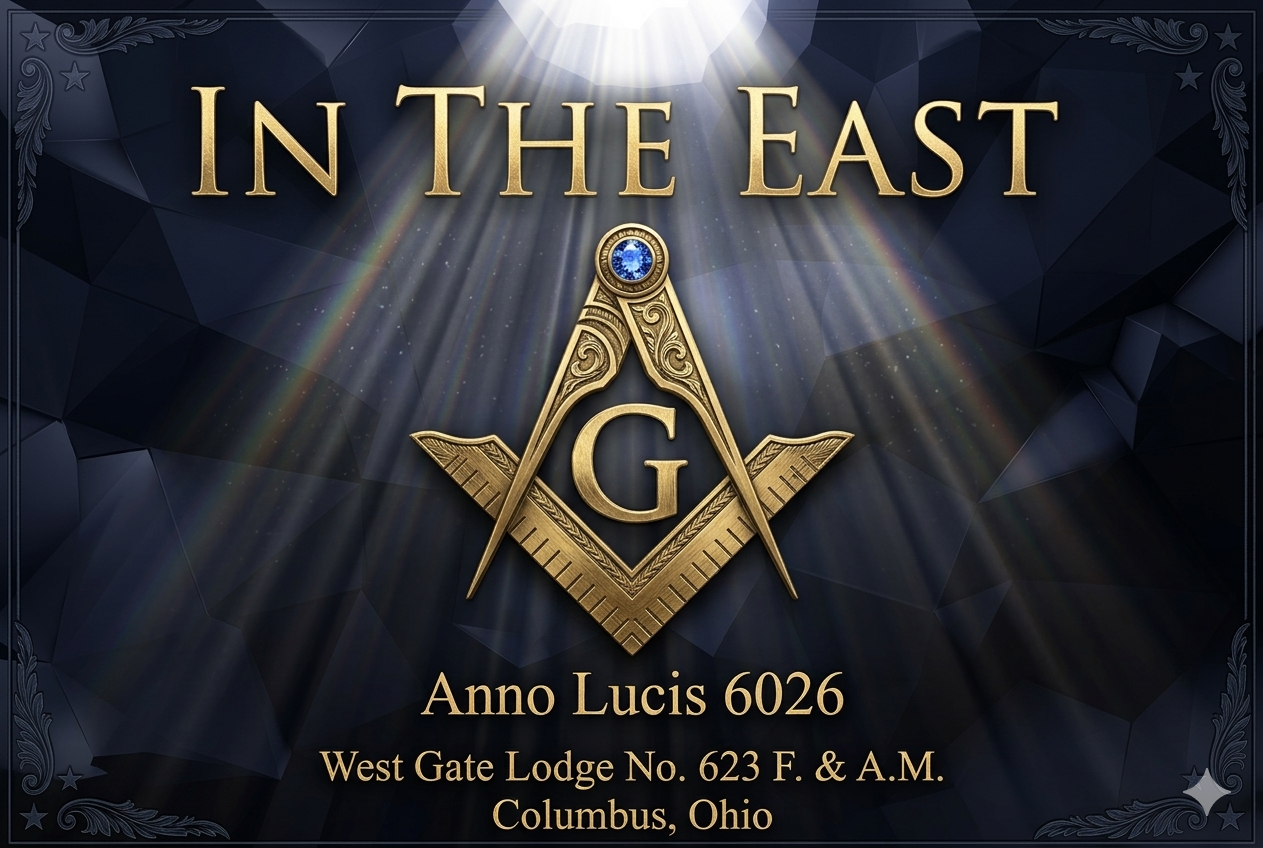 In The East podcast artwork, Anno Lucis 6026, West Gate Lodge No. 623